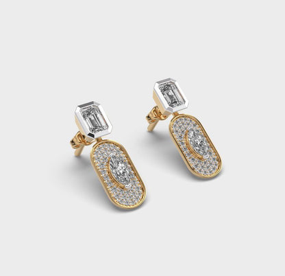 Tuscan Glam Diamond Encrusted Earrings