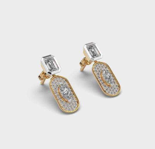 Tuscan Glam Diamond Encrusted Earrings