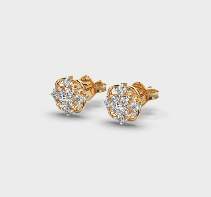 Infinite Firework Spark Diamond Studs