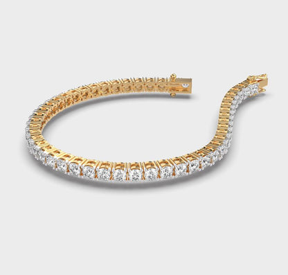 Minimal Round Diamond Tennis Bracelet