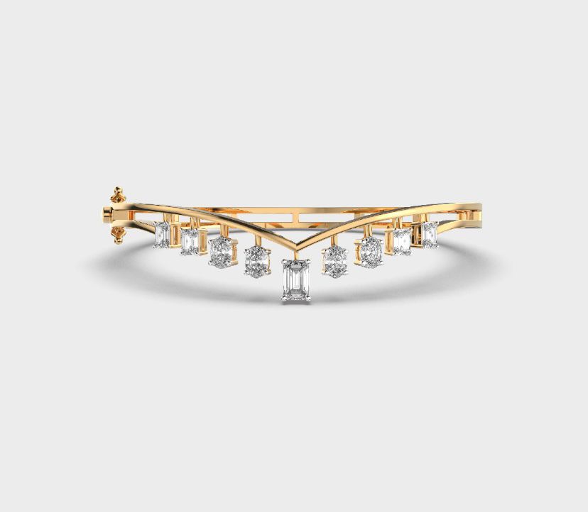 Sleek Circlet Circle Diamond Bracelet