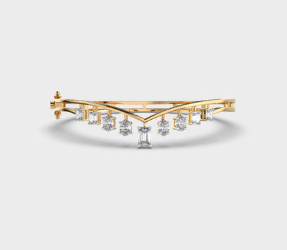 Sleek Circlet Circle Diamond Bracelet