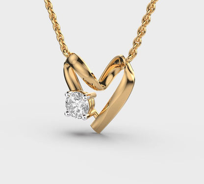 Hearts of Bliss Padma Cut Diamond Pendant with Chain
