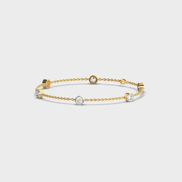 Minimal Celeste Round Diamond Bracelet – alternate view