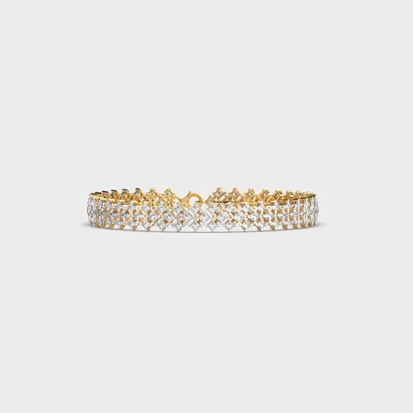 Pear Vine Diamond Link Bracelet