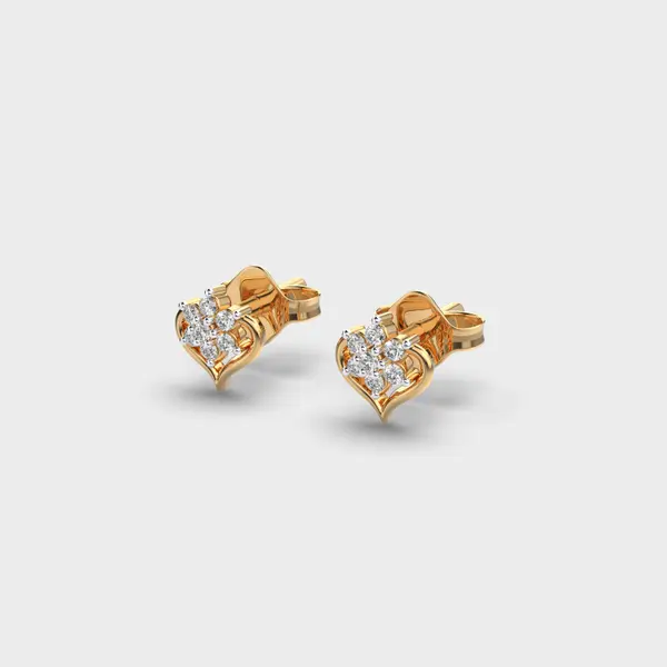 Blossom Love Drop Diamond Studs – alternate view