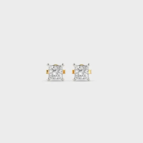 Classic Princess Principessa Diamond Solitaire Studs