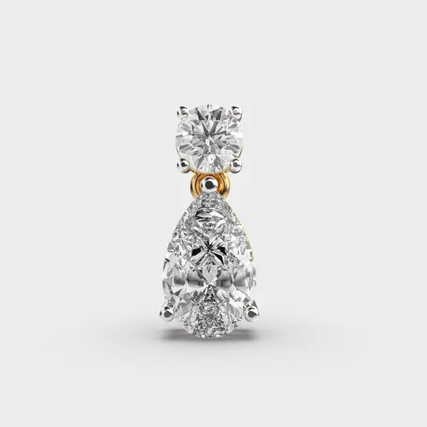 Drops Of Sparkle Pear Cut Diamond Pendant (Without Chain)