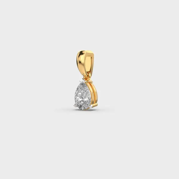 Miniature Pear Cut Diamond Pendant (Without Chain) – alternate view