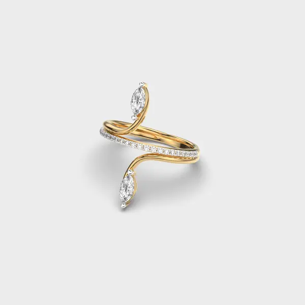 Twin Tip Marquise Diamond Ring – alternate view