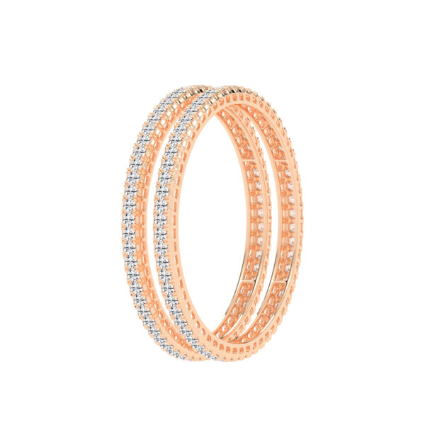 Glimmer 17.5Ct Shared Prong Single Line Bangles - Image 4