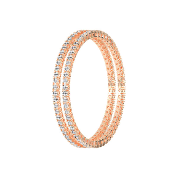 Harmonia 11.5Ct Shared Setting Round Cut Single Bangles - Image 4