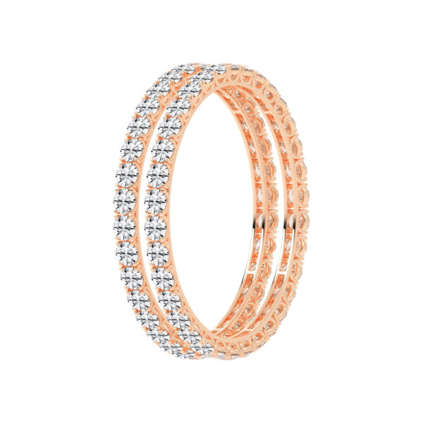 Lumina 51Ct Shared Setting Round Cut Single Bangle - Image 5