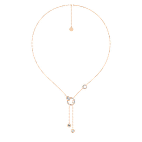 Aadita Cable Chain Oval Cut Lariat Necklace - Image 3