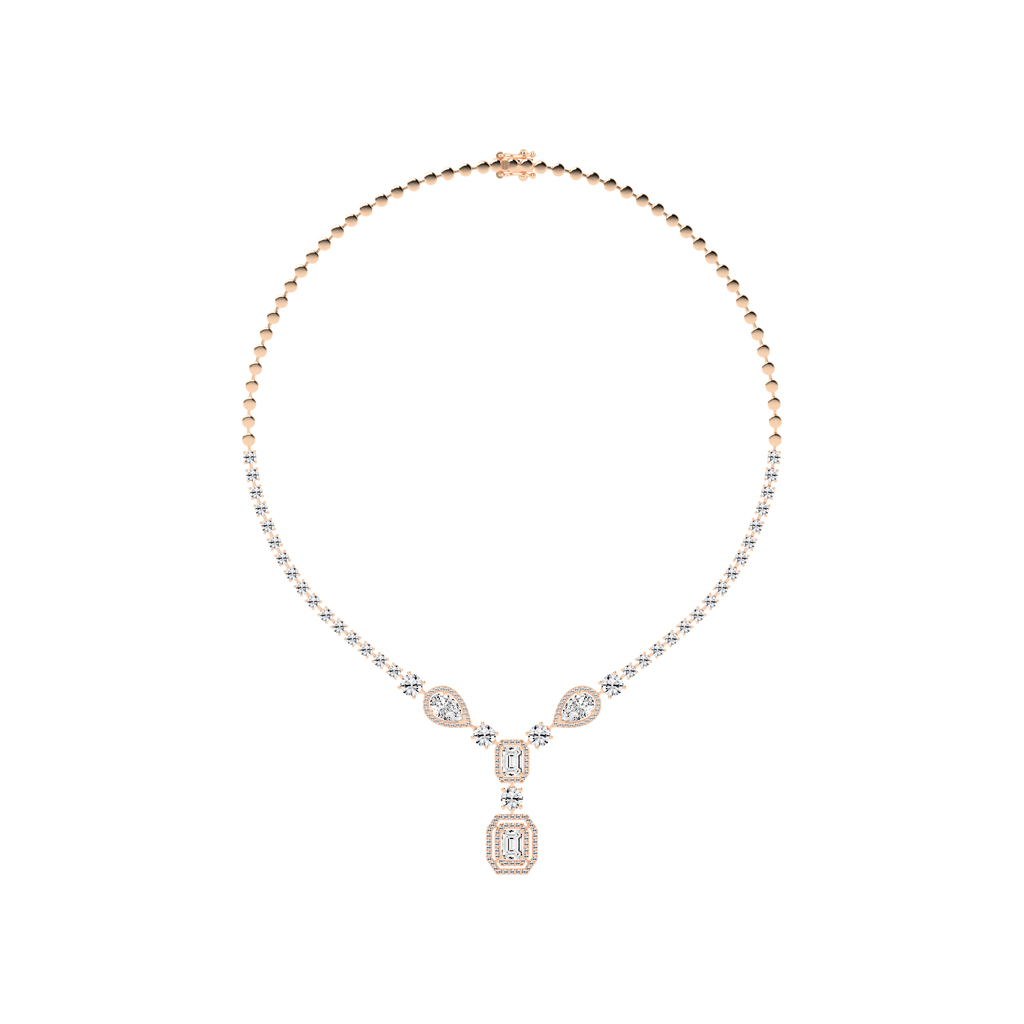 Ariana Pear Cut Tennis Necklace