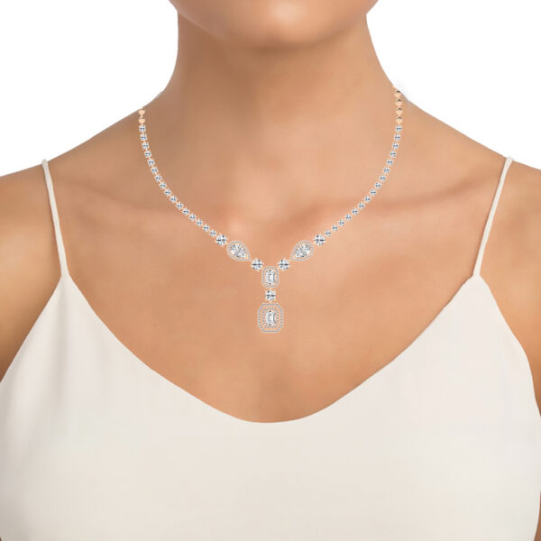 Ariana Pear Cut Tennis Necklace - Image 2