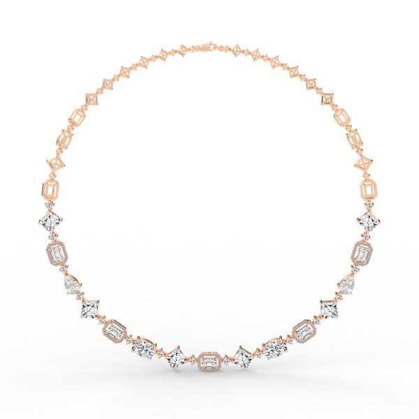 Inaya 20Ct Oval Cut Tennis Necklace
