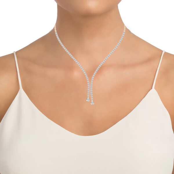 Aalia 9.50Ct Pear Cut Lariant Necklace - Image 2