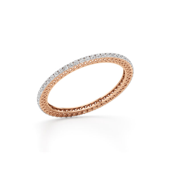 Noble 27Ct Round Cut Single Line Bangles - Image 3