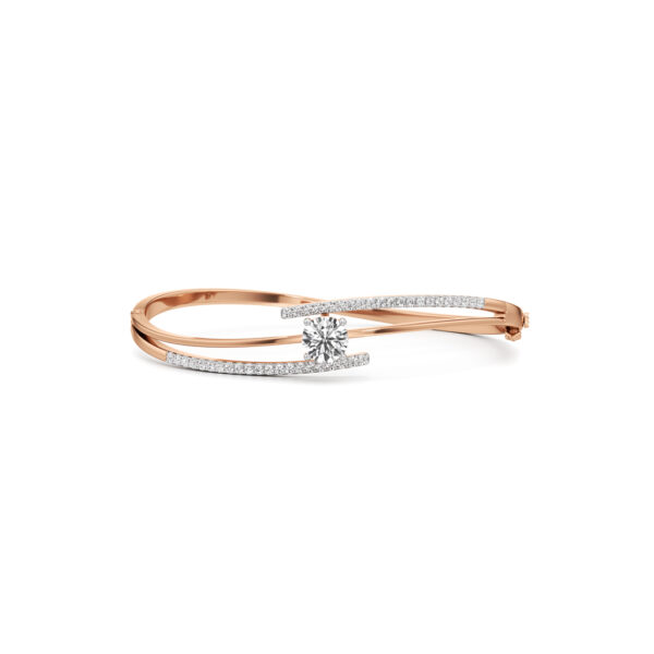 Lavina 1.75Ct Single Round Cut Kada Bracelet