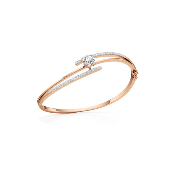 Lavina 1.75Ct Single Round Cut Kada Bracelet - Image 3