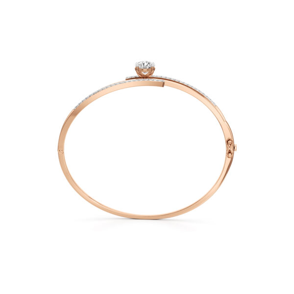 Lavina 1.75Ct Single Round Cut Kada Bracelet - Image 2