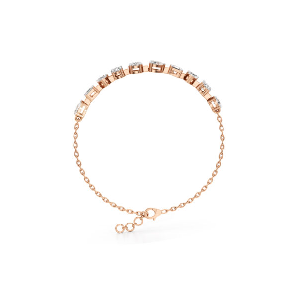 2.5Ct Round Shape Gold Chain Bracelets - Image 2