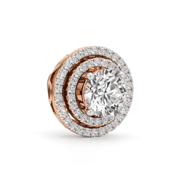 2.50Ct Round Shape Halo Studs