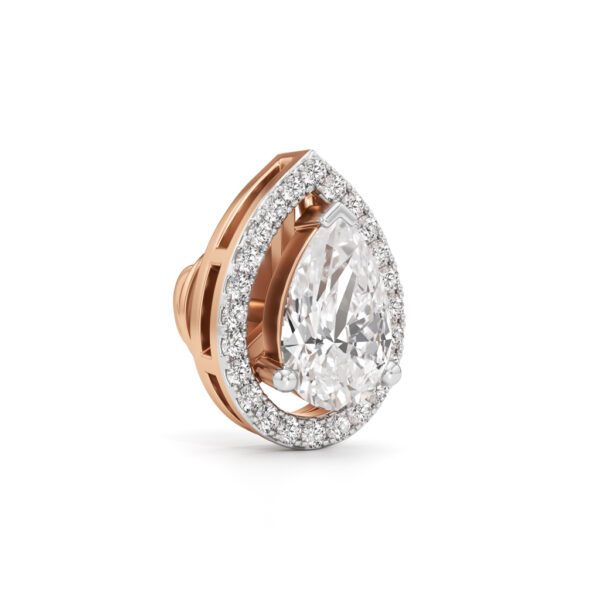 1.75Ct Pear Shape Halo Studs Earrings - Image 3