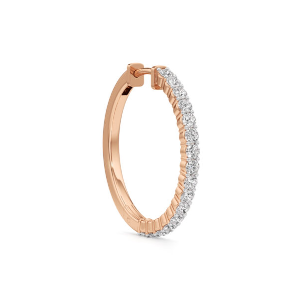 1.25Ct Round Shape Hoops Earrings - Image 3