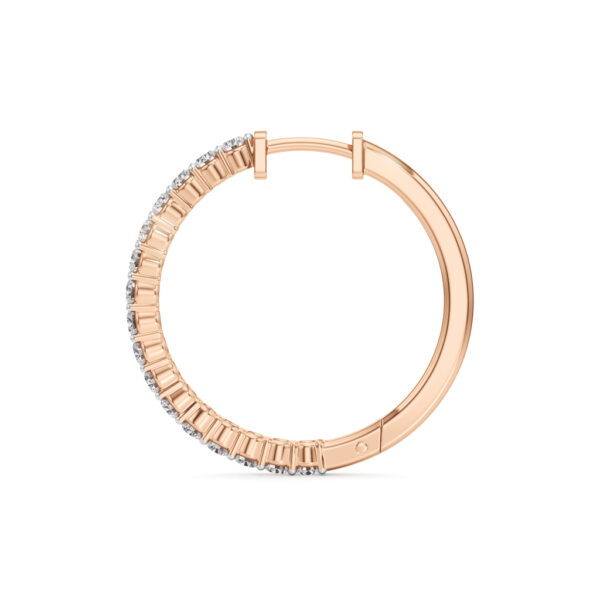 1.25Ct Round Shape Hoops Earrings - Image 2
