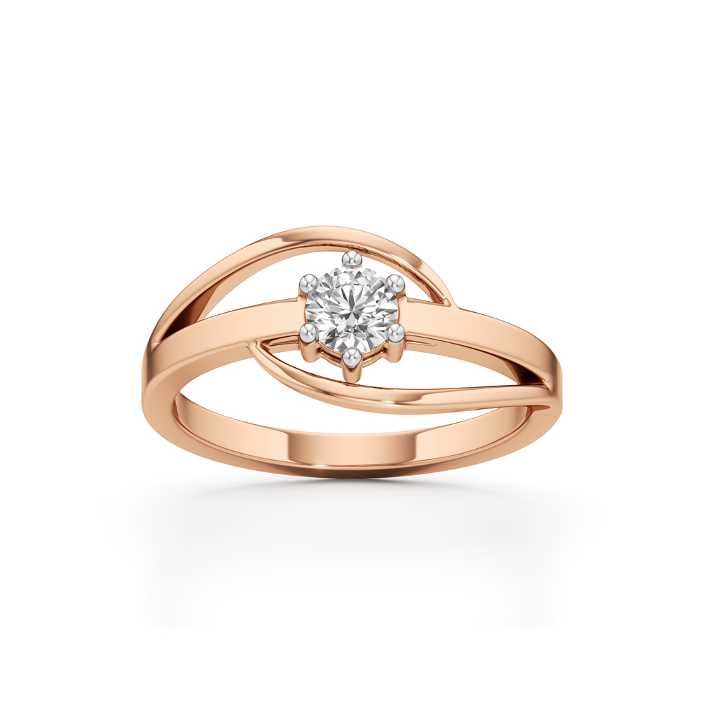 Delavia Freeform Round Cut Delicate Ring