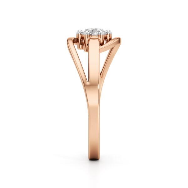Delavia Freeform Round Cut Delicate Ring - Image 3