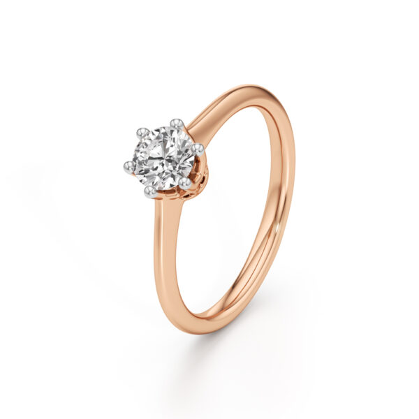 Crystellea 0.50Ct Six Prong Round Cut Solitaire Ring - Image 4