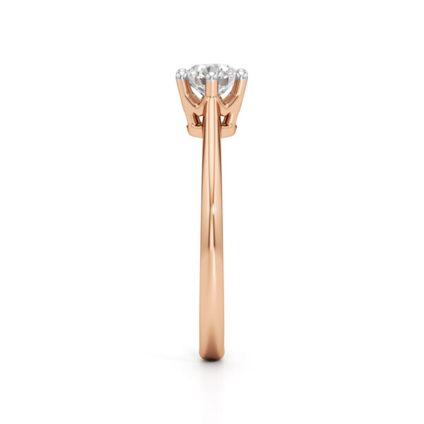 Crystellea 0.50Ct Six Prong Round Cut Solitaire Ring - Image 3