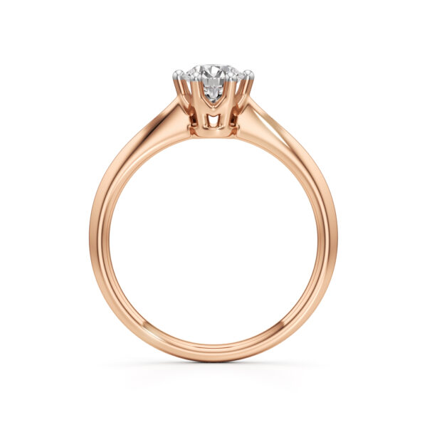 Crystellea 0.50Ct Six Prong Round Cut Solitaire Ring - Image 2