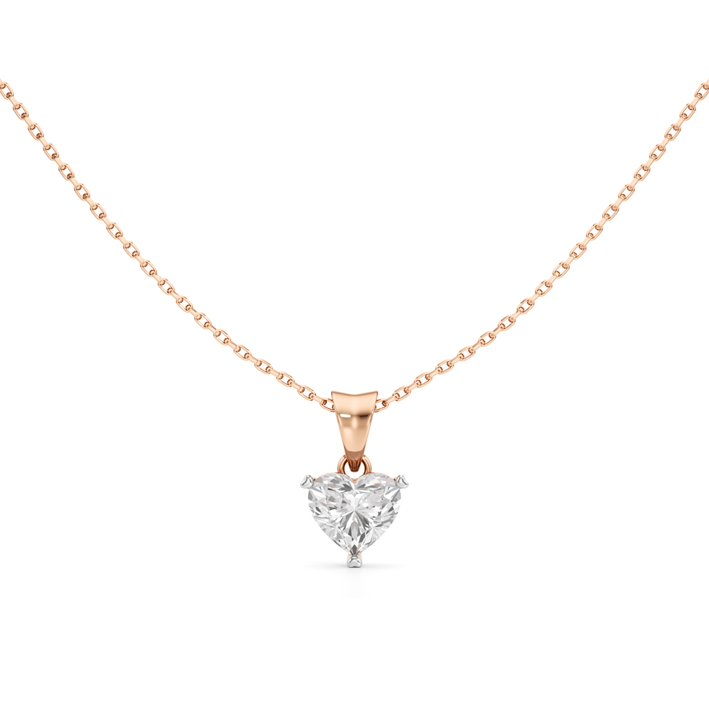 Dazzle 1.5Ct Heart Cut Solitaire Pendant