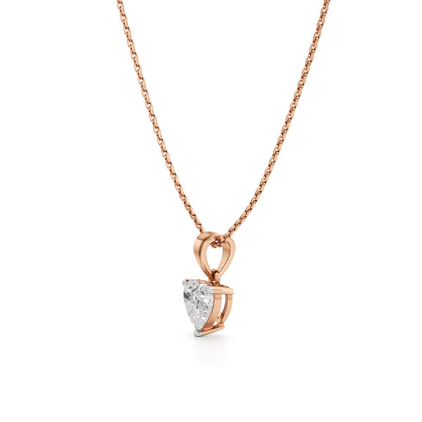 Dazzle 1.5Ct Heart Cut Solitaire Pendant - Image 3