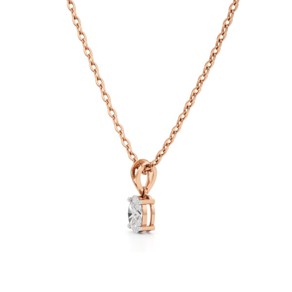 Eclipse 1Ct Oval Cut Solitaire Pendant - Image 2