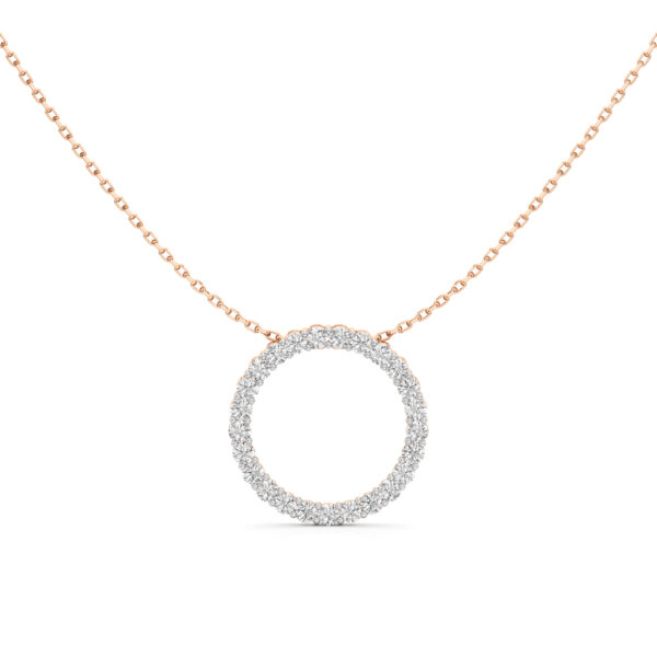 Joviana 1Ct Open Circle Round Cut Casual Pendant