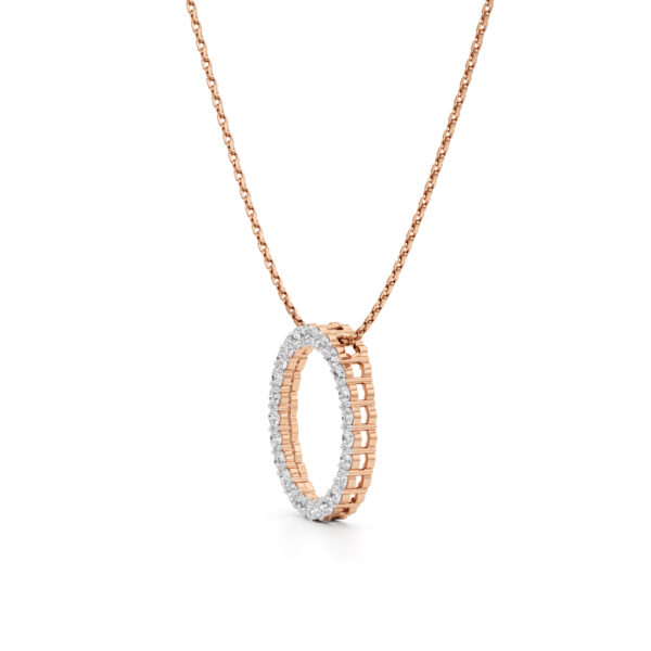 Joviana 1Ct Open Circle Round Cut Casual Pendant - Image 2