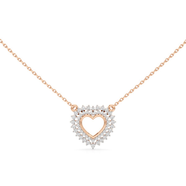 Daphne Open Heart Round Cut Fancy Pendant