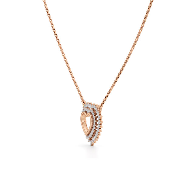 Daphne Open Heart Round Cut Fancy Pendant - Image 2